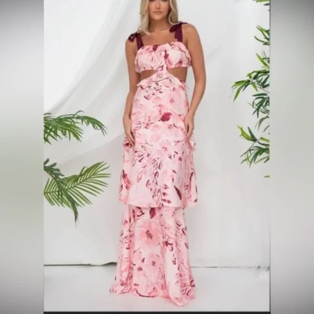 ByEgreis Floral Cutout Dress